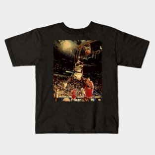 Shawn Kemp - Vintage Design Of Basketball Kids T-Shirt